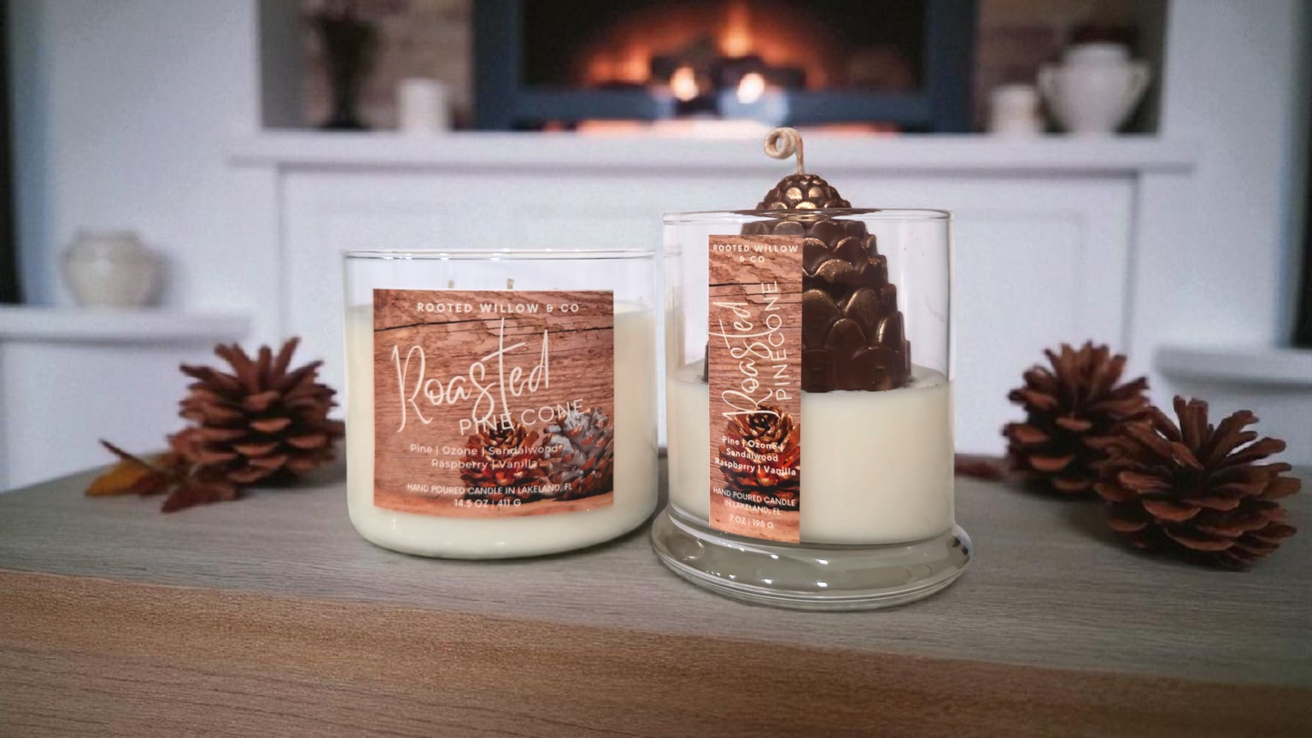 Roasted Pinecone Candle | Pine, Sandalwood & Vanilla | Hand-Poured Candle