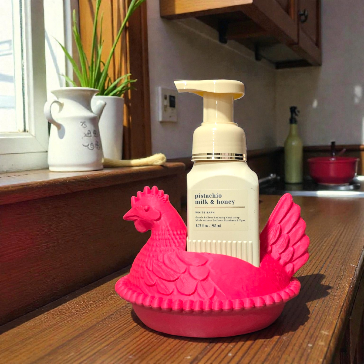 3D Printed Hen on Nest Holder for Scrub Daddy or Bath & Body Works Soap | Farmhouse Sink Organizer